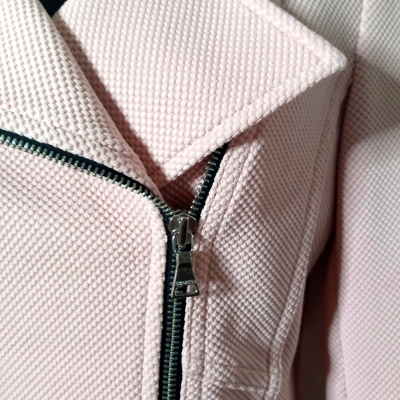 Express Pink Cropped Moto Jacket Size Small Zip Up - Picture 3 of 4